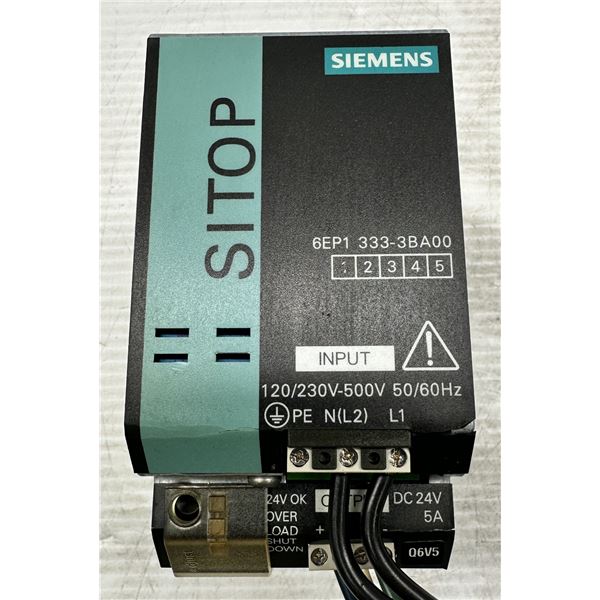 Siemens #6EP1333-3BA00 SITOP modular 5A 1/2 ph Power Supply