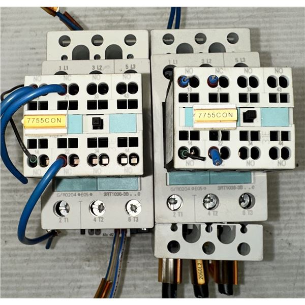 Lot of (2) Siemens #3RT1036-3B..0 Contactors