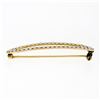 Image 5 : Antique Victorian 14K Yellow Gold Fine Curved Long Oval Seed Pearl Brooch Pin