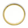Image 6 : Men's 18k White and Yellow Gold 5.5mm Milgrain Edged Band Ring