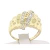 Image 2 : 14k Solid Gold Twist Diamond Embellished Ladies Simple Yet Unique Cocktail Ring