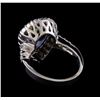 Image 3 : 4.03 ctw Tanzanite and Diamond Ring - 14KT White Gold