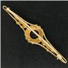 Image 6 : Antique Victorian 15k Yellow Gold .64 ctw Old Cut Amethyst & Seed Pearl Brooch P