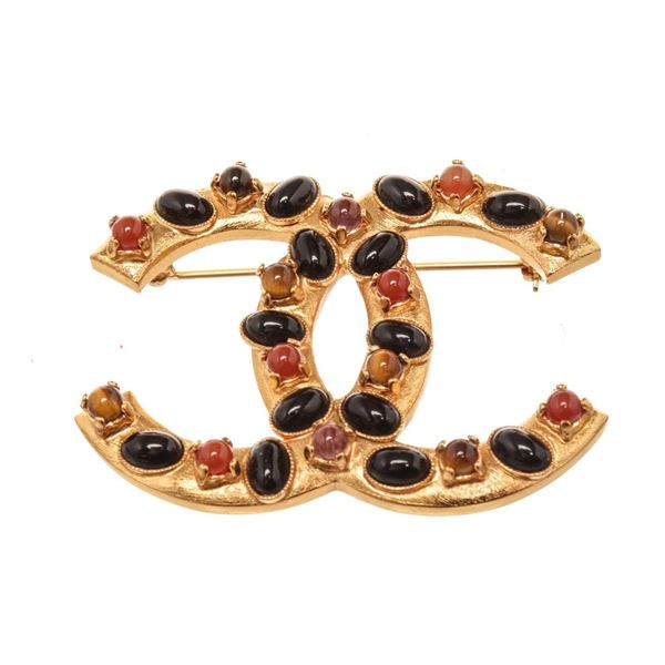 Chanel CC Gem Brooch