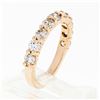 Image 9 : 14k Rose Gold 1.15 ctw 10 Round Brilliant Diamond Classic Wedding Band Stack Rin
