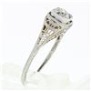 Image 9 : Antique Art Deco 18k White Gold 0.45 ctw European Diamond Solitaire Filigree Rin
