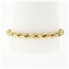 Image 5 : Fine Solid 18k Yellow Gold 8" 6.4mm Thick Puffed Rope Link Unisex Chain Bracelet