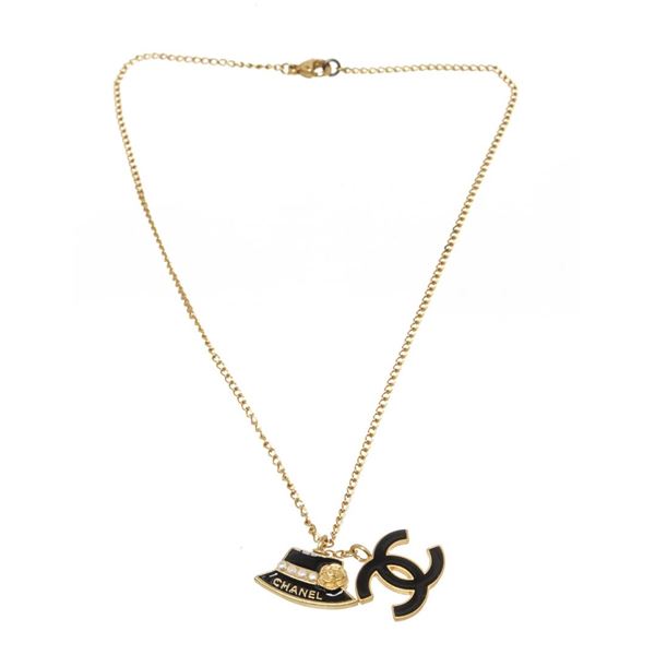 Chanel Gold CC Charm Necklace