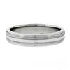 Image 5 : Men's Solid .950 Platinum 5mm Classic Dual Milgrain Polished Band Ring Size 11