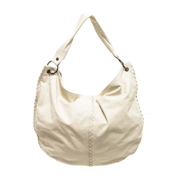 Bottega Veneta White Leather Hobo Bag