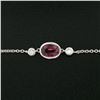 New 18k White Gold 1.13 ctw GIA Pink Sapphire and Diamond Pendant Necklace