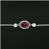 Image 1 : New 18k White Gold 1.13 ctw GIA Pink Sapphire and Diamond Pendant Necklace