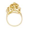 Image 8 : 14k Yellow Gold 1.30 ctw Bezel Diamond Open Wire Work Tiered Swirl Cocktail Ring