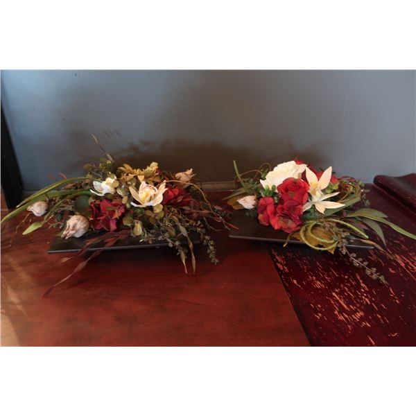 LOT DE 2 FLEURS ARTIFICIELLES DÉCO