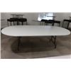 Image 1 : TABLE OVALE PLIANTE (4-96"x48" & 82"x48")