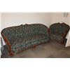 Image 1 : SOFA 80" AVEC FAUTEUIL -ANTIQUE DE 100 ANS