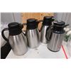 Image 1 : LOT DE 4 THERMOS EN INOX