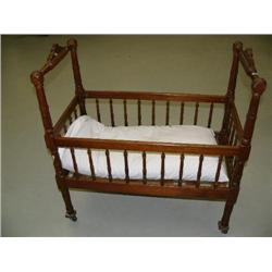 Outstanding American Walnut c.1860 Baby Cradle (63)