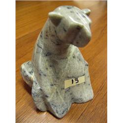 Soapstone Sitting Polar Bear  (1)