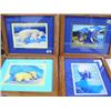 Image 1 : Lot of 4 Fred Machetanz Pictures from Book 9 1/2" x 11" Frame Size, Bear Laying Down, Mother with 2 