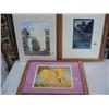 Image 1 : Lot of 3 Fred Machetanz Prints, Autumn Leaves, Ocean Bay with Boat and Snowy Background and Bear (42