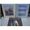 Image 1 : Lot of 3 Polar Bear Photos:  Polar Bear after Dinner, Mother and two Babies, and Polar Bear on Ice (