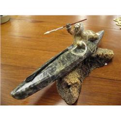 12" Soapstone Kayaker by Michael Scott (1)