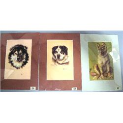 Lot of 3 Prints, Alaska Steamship Menus by Josephine Crumrine  (74)