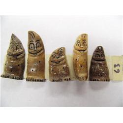 Lot of 5 Carved Bilicans, imported (1)