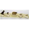 Image 1 : Lot of 2 Ivory Elephants, 2 Ivory Birds, 1 Happy Bear  (1)
