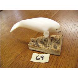 3" White Ivory Whale by Mike S. of Diomede, AK  (33)