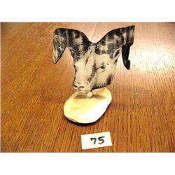 Baleen Ram's Head Mounted on Mammoth Ivory (33)