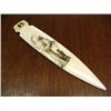 Image 1 : 7" Bone Letter Opener with Picture of Indian Chief (33)