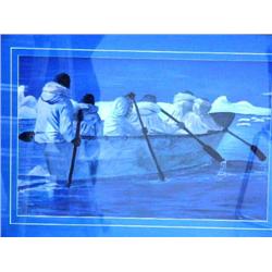 Print signed and numbered  63/200, Eskimos in Omingak by P.B. Doosuntia (64)