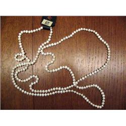 CHOICE of 10 White Fresh Water Pearls 64" Necklace (1)