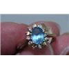 Image 1 : Size 4 3/4 Lady's Aquamarine Ring with Small Diamonds (31)