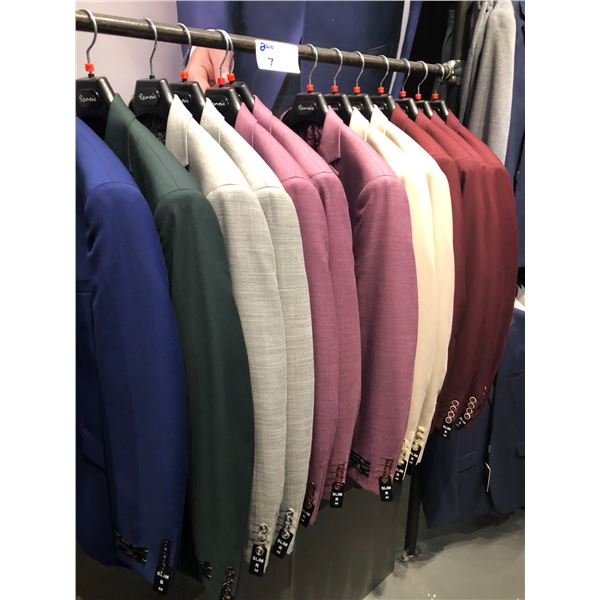 13 RENOIR SUIT JACKETS AND PANTS MIXED COLOURS AND SIZES