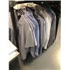 Image 2 : 14 SUIT JACKETS,  PANTS, AND SHIRTS INCLUDING LIEF HORSENS AND MORE. MIXED SIZES AND COLOURS