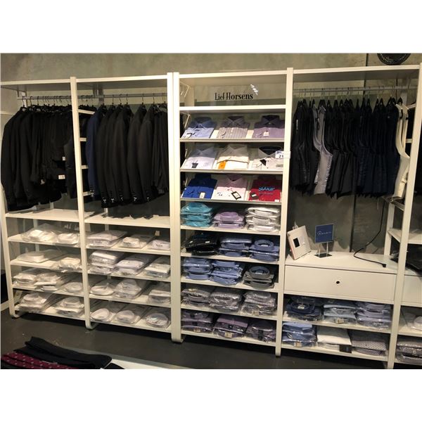 MIXED JACKETS, PANTS, VESTS AND DRESS SHIRTS MIXED COLOURS AND SIZES