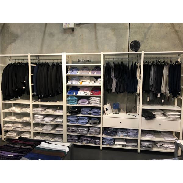 WHITE 160" X 86" X 16" WALL DISPLAY UNIT - 5 SEPARATE SECTIONS