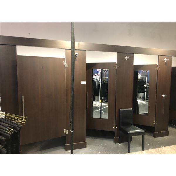 17"W X 7.5"H X 4'D 4 DOOR DRESSING ROOMS