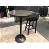 Image 3 : 3 COUNTER HEIGHT 24" TABLES WITH BAR STOOLS AND 2 GREY 10 X 8' AREA RUGS