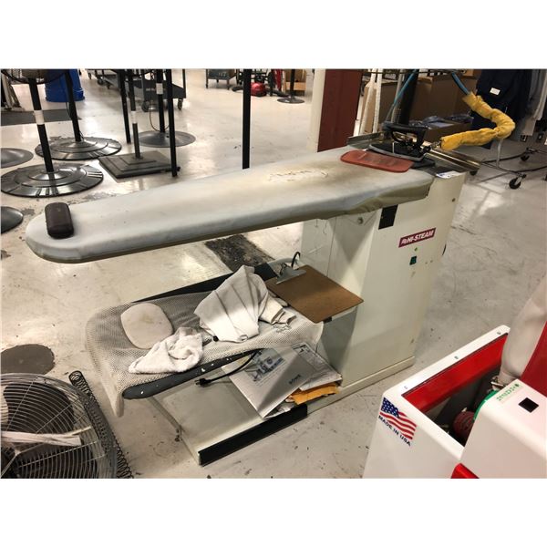 HIGH STEAM IRONING BOARD WITH STEAM ARM EUROPEAN EQUIP CORP MODEL #KW1150 AMP9,6