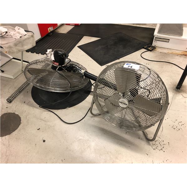 2 MISC. INDUSTRIAL FANS  FOR PARTS OR REPAIR