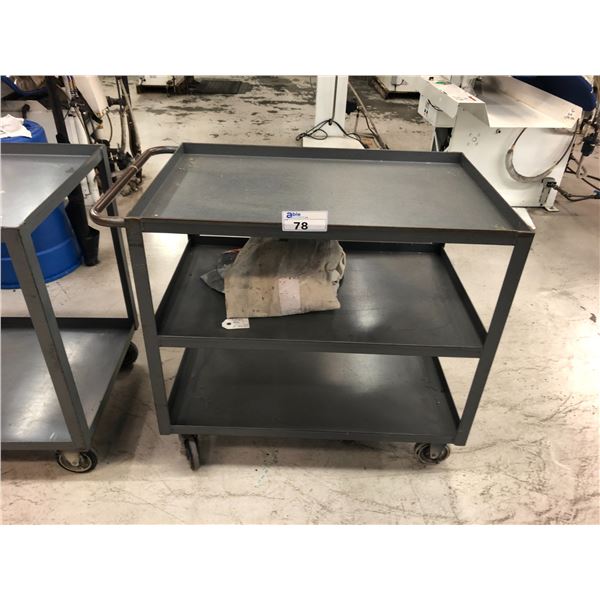 GREY MOBILE METAL UTILITY CART