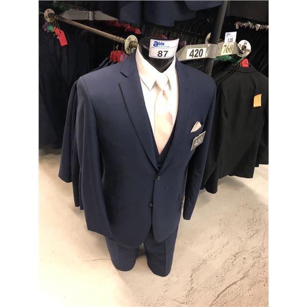 NAVY BLUE WOOL SUIT JACKETS STYLE 420 APPROX 60 MIXED SIZES