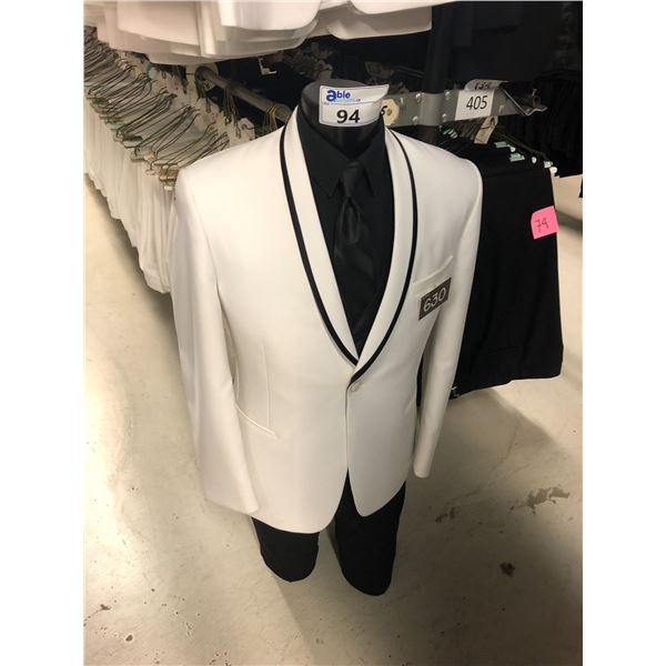 WHITE WOOL SUIT JACKETS AND PANTS STYLE 630 APPROX 150 MIXED SIZES