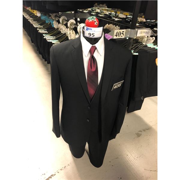 BLACK WOOL JACKET AND PANTS STYLE 405 APPROX 160 MIXED SIZES