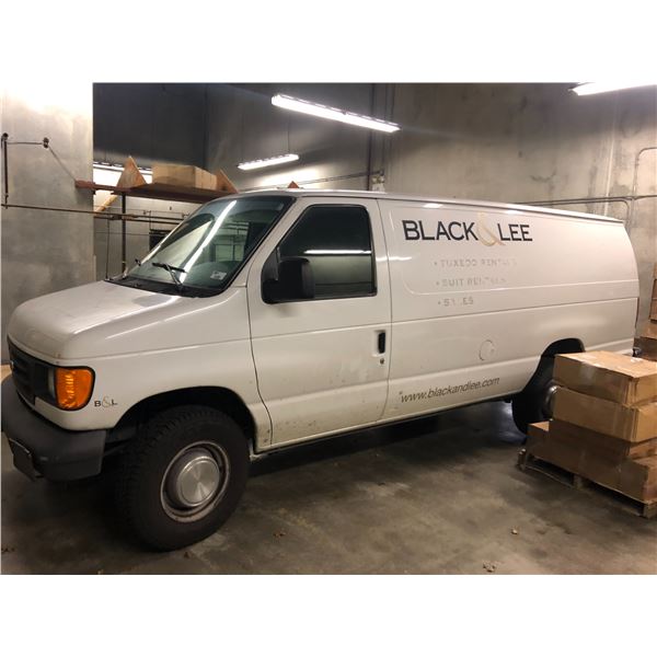 WHITE 2006 FORD E-250 VAN  VIN 1FTNS24L86DA94128, ODO 235950KM, GAS, RD, AC, PW, PL,