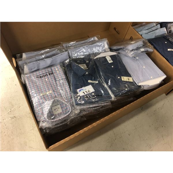 MIXED COLOUR MENS DRESS SHIRTS VARIOUS SIZES APPROX 35 SHIRTS